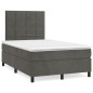 vidaXL Boxspringbett mit Matratze Dunkelgrau 120x200 cm Samt vidaXL Boxspringbett mit Matratze Dunkelgrau 120x200 cm Samt