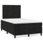 vidaXL Boxspringbett mit Matratze Schwarz 120x200 cm Samt vidaXL Boxspringbett mit Matratze Schwarz 120x200 cm Samt