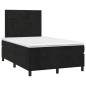 vidaXL Boxspringbett mit Matratze Schwarz 120x200 cm Samt vidaXL Boxspringbett mit Matratze Schwarz 120x200 cm Samt