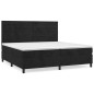 vidaXL Boxspringbett mit Matratze Schwarz 200x200 cm Samt vidaXL Boxspringbett mit Matratze Schwarz 200x200 cm Samt