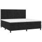 vidaXL Boxspringbett mit Matratze Schwarz 200x200 cm Samt vidaXL Boxspringbett mit Matratze Schwarz 200x200 cm Samt