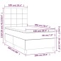 vidaXL Boxspringbett mit Matratze Dunkelbraun 100x200 cm Stoff vidaXL Boxspringbett mit Matratze Dunkelbraun 100x200 cm Stoff