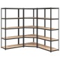 vidaXL Regale mit 5 Böden 3 Stk. Anthrazit Stahl & Holzwerkstoff vidaXL Regale mit 5 Böden 3 Stk. Anthrazit Stahl & Holzwerkstoff