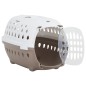 vidaXL Transportbox für Haustiere Weiß und Braun 50x34,5x32 cm PP vidaXL Transportbox für Haustiere Weiß und Braun 50x34,5x32 cm PP