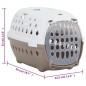vidaXL Transportbox für Haustiere Weiß und Braun 50x34,5x32 cm PP vidaXL Transportbox für Haustiere Weiß und Braun 50x34,5x32 cm PP