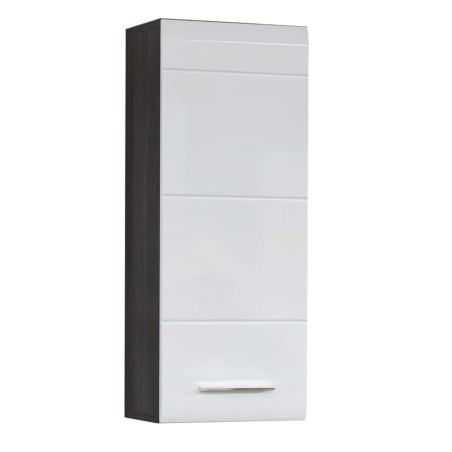 Trendteam Wandschrank Line Weiß und Rauchsilbern
