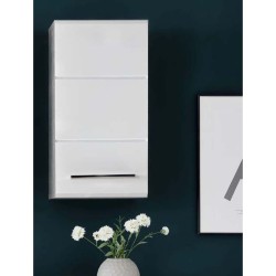 Trendteam Wandschrank Nano Weiß und Zementgrau