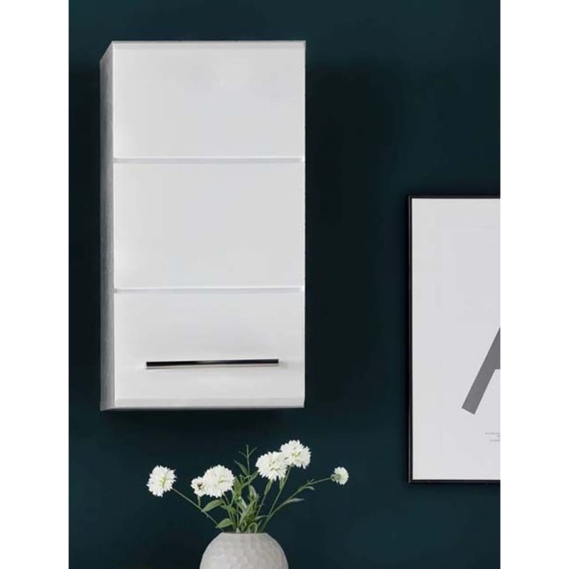 Trendteam Wandschrank Nano Weiß und Zementgrau Trendteam Wandschrank Nano Weiß und Zementgrau