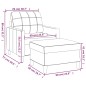 vidaXL Sessel mit Hocker Hellgrau 60 cm Stoff vidaXL Sessel mit Hocker Hellgrau 60 cm Stoff
