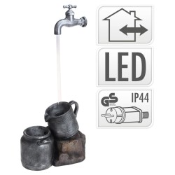ProGarden Wasserspiel Gießkanne mit LED-Beleuchtung