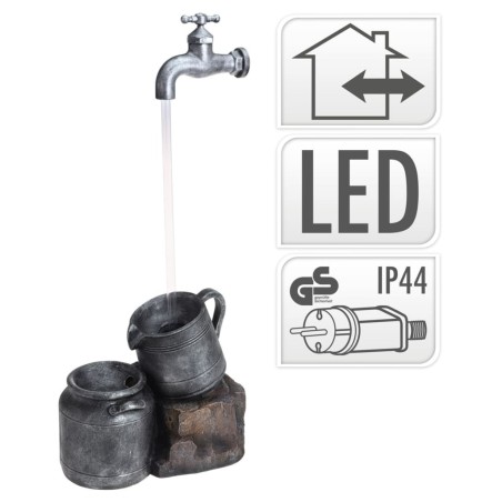 ProGarden Wasserspiel Gießkanne mit LED-Beleuchtung