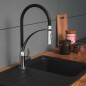 EISL Küchenarmatur mit Soft-Touch-Auslauf CARNEO Chrom-Schwarz EISL Küchenarmatur mit Soft-Touch-Auslauf CARNEO Chrom-Schwarz