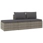 vidaXL 3-tlg. Garten-Lounge-Set mit Kissen Grau Poly Rattan vidaXL 3-tlg. Garten-Lounge-Set mit Kissen Grau Poly Rattan