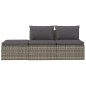 vidaXL 3-tlg. Garten-Lounge-Set mit Kissen Grau Poly Rattan vidaXL 3-tlg. Garten-Lounge-Set mit Kissen Grau Poly Rattan