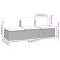 vidaXL 3-tlg. Garten-Lounge-Set mit Kissen Grau Poly Rattan vidaXL 3-tlg. Garten-Lounge-Set mit Kissen Grau Poly Rattan