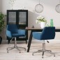 vidaXL Esszimmerstühle 2 Stk. Drehbar Blau Samt vidaXL Esszimmerstühle 2 Stk. Drehbar Blau Samt