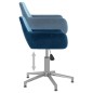 vidaXL Esszimmerstühle 2 Stk. Drehbar Blau Samt vidaXL Esszimmerstühle 2 Stk. Drehbar Blau Samt
