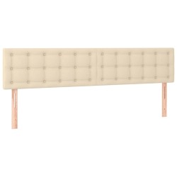 vidaXL Kopfteile 2 Stk. Creme 100x5x78/88 cm Stoff