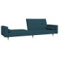 vidaXL Schlafsofa 2-Sitzer mit 2 Kissen Blau Samt vidaXL Schlafsofa 2-Sitzer mit 2 Kissen Blau Samt