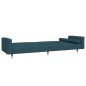 vidaXL Schlafsofa 2-Sitzer mit 2 Kissen Blau Samt vidaXL Schlafsofa 2-Sitzer mit 2 Kissen Blau Samt