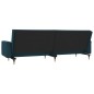 vidaXL Schlafsofa 2-Sitzer mit 2 Kissen Blau Samt vidaXL Schlafsofa 2-Sitzer mit 2 Kissen Blau Samt