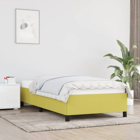 vidaXL Bettgestell Grün 90x200 cm Stoff