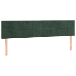 vidaXL Kopfteile 2 Stk. Dunkelgrün 90x5x78/88 cm Samt