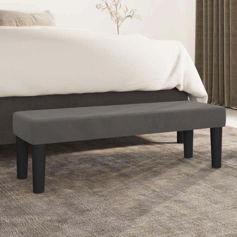 vidaXL Sitzbank Dunkelgrau 100x30x30 cm Samt vidaXL Sitzbank Dunkelgrau 100x30x30 cm Samt