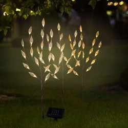 HI LED-Strauch Solar 50 cm Transparent und Braun
