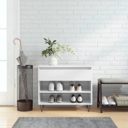 vidaXL Schuhregal Hochglanz-Weiß 70x36x60 cm Holzwerkstoff