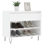 vidaXL Schuhregal Hochglanz-Weiß 70x36x60 cm Holzwerkstoff vidaXL Schuhregal Hochglanz-Weiß 70x36x60 cm Holzwerkstoff