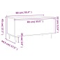 vidaXL Couchtisch Braun Eichen-Optik 90x44,5x45 cm Holzwerkstoff vidaXL Couchtisch Braun Eichen-Optik 90x44,5x45 cm Holzwerkstoff