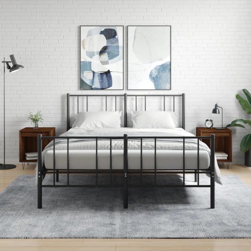 vidaXL Nachttische 2 Stk. Braun Eichen-Optik 40x35x50 cm Holzwerkstoff vidaXL Nachttische 2 Stk. Braun Eichen-Optik 40x35x50 cm Holzwerkstoff