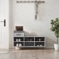 vidaXL Schuhregal Betongrau 102x36x60 cm Holzwerkstoff vidaXL Schuhregal Betongrau 102x36x60 cm Holzwerkstoff