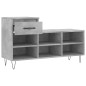vidaXL Schuhregal Betongrau 102x36x60 cm Holzwerkstoff vidaXL Schuhregal Betongrau 102x36x60 cm Holzwerkstoff