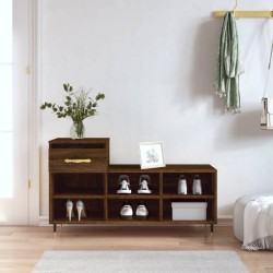 vidaXL Schuhregal Braun Eichen-Optik 102x36x60 cm Holzwerkstoff