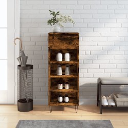 vidaXL Schuhschrank Räuchereiche 40x36x105 cm Holzwerkstoff