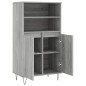 vidaXL Highboard Grau Sonoma 60x36x110 cm Holzwerkstoff vidaXL Highboard Grau Sonoma 60x36x110 cm Holzwerkstoff