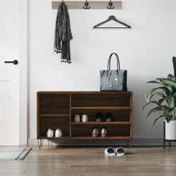 vidaXL Schuhregal Braun Eichen-Optik 102x36x60 cm Holzwerkstoff