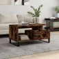 vidaXL Couchtisch Räuchereiche 90x49x45 cm Holzwerkstoff vidaXL Couchtisch Räuchereiche 90x49x45 cm Holzwerkstoff