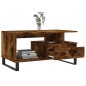 vidaXL Couchtisch Räuchereiche 90x49x45 cm Holzwerkstoff vidaXL Couchtisch Räuchereiche 90x49x45 cm Holzwerkstoff