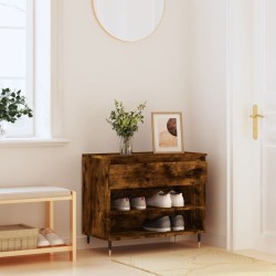 vidaXL Schuhregal Räuchereiche 70x36x60 cm Holzwerkstoff