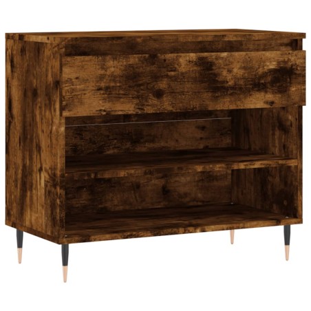 vidaXL Schuhregal Räuchereiche 70x36x60 cm Holzwerkstoff