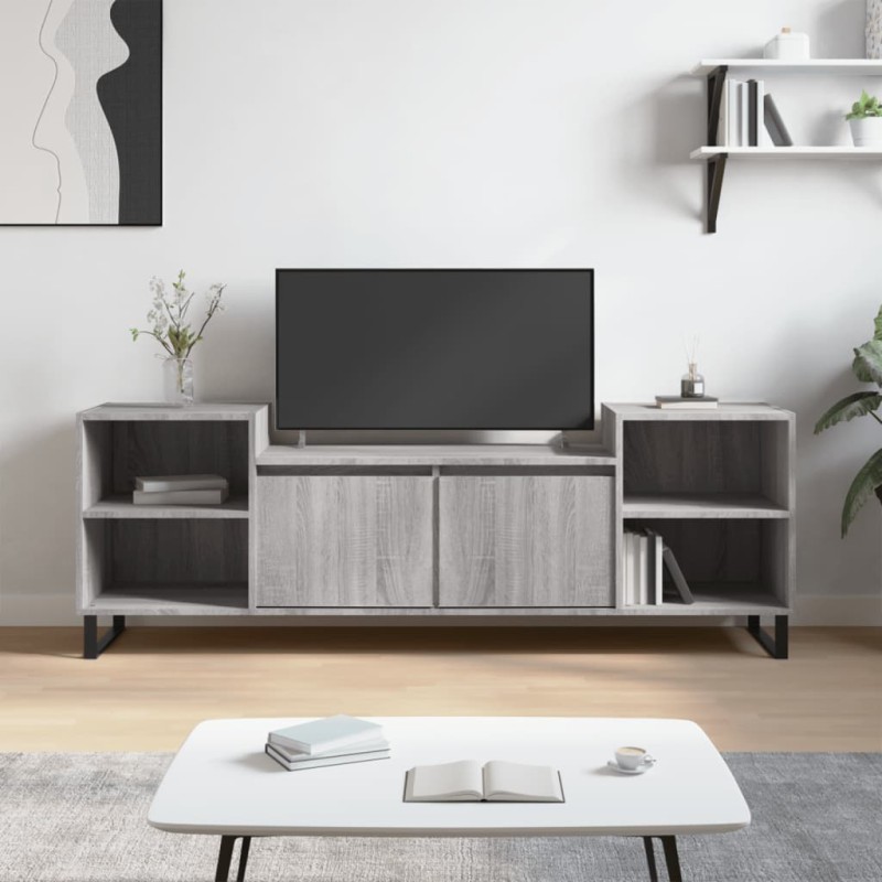 vidaXL TV-Schrank Grau Sonoma 160x35x55 cm Holzwerkstoff vidaXL TV-Schrank Grau Sonoma 160x35x55 cm Holzwerkstoff
