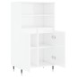 vidaXL Highboard Hochglanz-Weiß 60x36x110 cm Holzwerkstoff vidaXL Highboard Hochglanz-Weiß 60x36x110 cm Holzwerkstoff