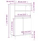 vidaXL Highboard Hochglanz-Weiß 60x36x110 cm Holzwerkstoff vidaXL Highboard Hochglanz-Weiß 60x36x110 cm Holzwerkstoff
