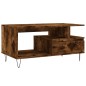 vidaXL Couchtisch Räuchereiche 90x49x45 cm Holzwerkstoff vidaXL Couchtisch Räuchereiche 90x49x45 cm Holzwerkstoff
