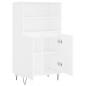 vidaXL Highboard Weiß 60x36x110 cm Holzwerkstoff vidaXL Highboard Weiß 60x36x110 cm Holzwerkstoff