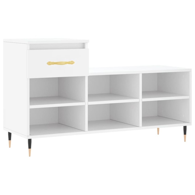vidaXL Schuhregal Weiß 102x36x60 cm Holzwerkstoff vidaXL Schuhregal Weiß 102x36x60 cm Holzwerkstoff