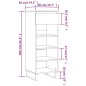 vidaXL Schuhschrank Sonoma-Eiche 40x36x105 cm Holzwerkstoff vidaXL Schuhschrank Sonoma-Eiche 40x36x105 cm Holzwerkstoff